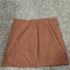 SHEIN Rust Brown Corduroy Mini Skirt